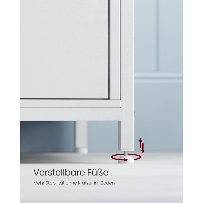 Тумба під телевізор VASAGLE, 120 см, з 2 шухлядами та 2 відкритими полицями, для телевізорів до 55 дюймів, сталевий каркас, вінтажний колір, LTV300B01