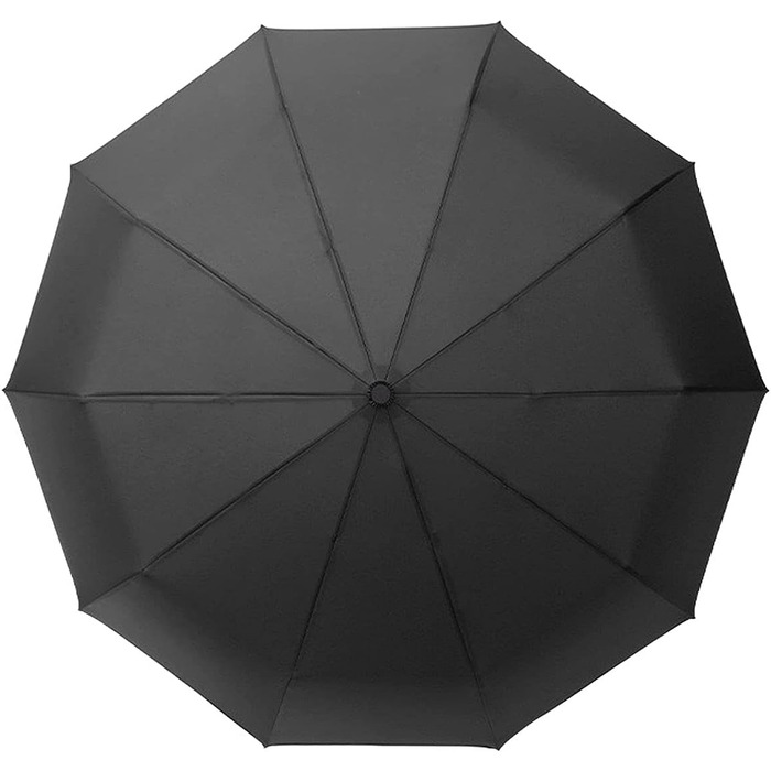 Компактна парасолька Штормостійка з автоматом відкриття-закриття, портативна парасолька із захистом від ультрафіолету (50), невелика міцна складна кишенькова парасолька Тефлонове покриття, ергономічна ручка, відтінок (темно-чорний)