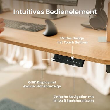 Ерготопія Десктопія Вone – Регульований стіл, Електричне підйомне шасі, Чорний, 7 років гарантії, TÜV-сертифікований