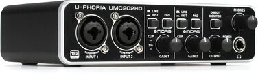Аудіоінтерфейс Behringer U-PHORIA UMC202HD 2x2, 24-біт/192 кГц USB з мікрофонними підсилювачами Midas