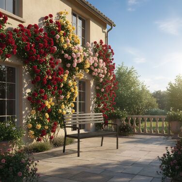 Лавка для саду Relaxdays з WPC та металу