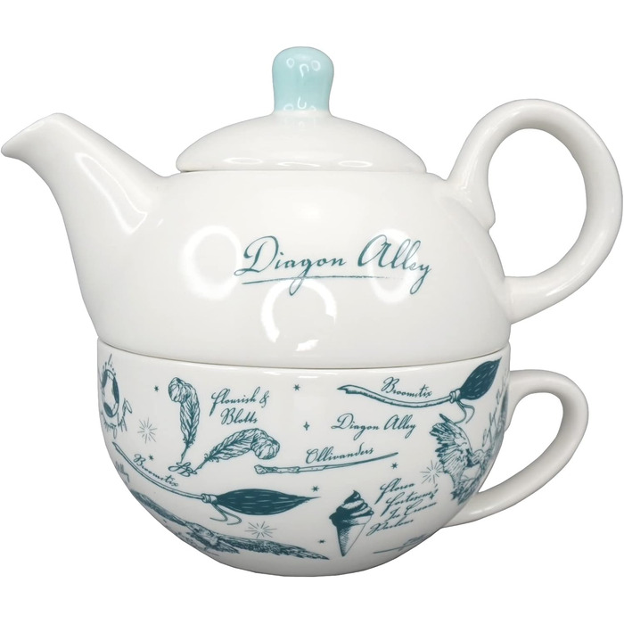 Чайний сервіз Гаррі Поттер - Алея Діагон - Чай для одного - Чашка Гаррі Поттера - Чайник для одного - Маленький чайник