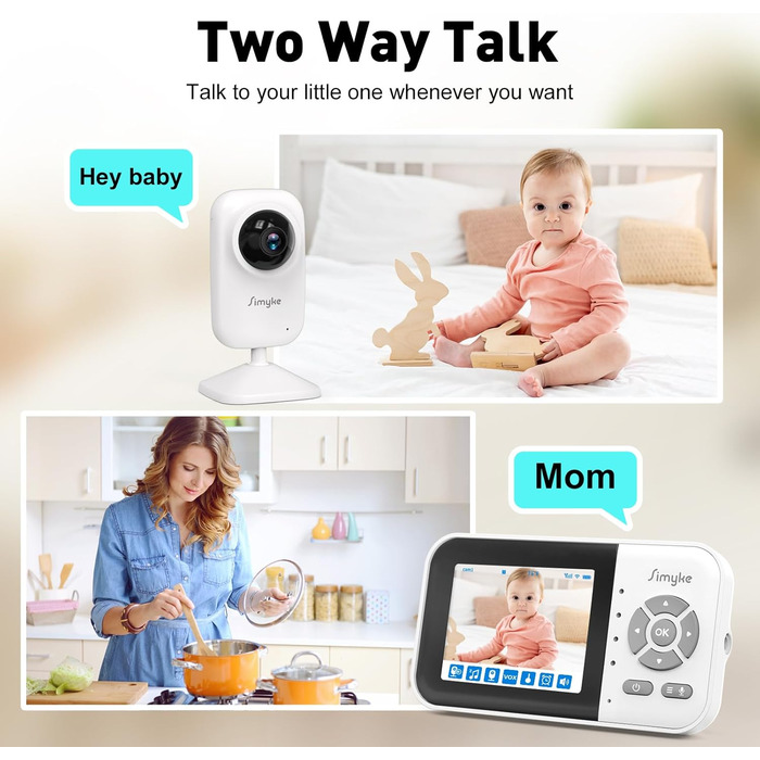 Відеоняня з WiFi та камерою: монітор 2.8