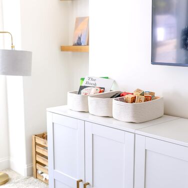 Органайзери для полиць NaturalCozy, прямокутні, 30 x 20,3 x 11,4 см, зелені, набір 3 шт.