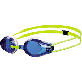 Спортивні плавальні окуляри для дітей arena Tracks Junior з захистом від запотівання, плавальні окуляри з захистом від ультрафіолету, 4 змінних перенісся, силіконові прокладки (один розмір підходить всім, синьо-білий-Fluoyellow(36))