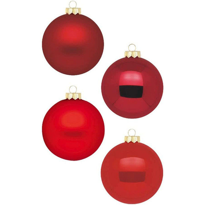 Різдвяні кулі INGE-Glas Magic 12 шт 8 см рубіново-червоні