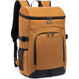 Рюкзак-холодильник Laripwit 54 літри, ізольований, з відділенням для холоду, коричневий - для пікніків, подорожей, кемпінгу, тактики, пляжу