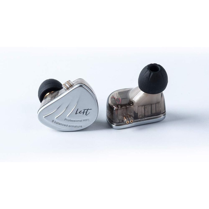 Навушники Yinyoo KZ AS16 IEMS 8, HiFi у вухах, 8 БА на бік, кабель 0,75 мм, з мікрофоном - чорний