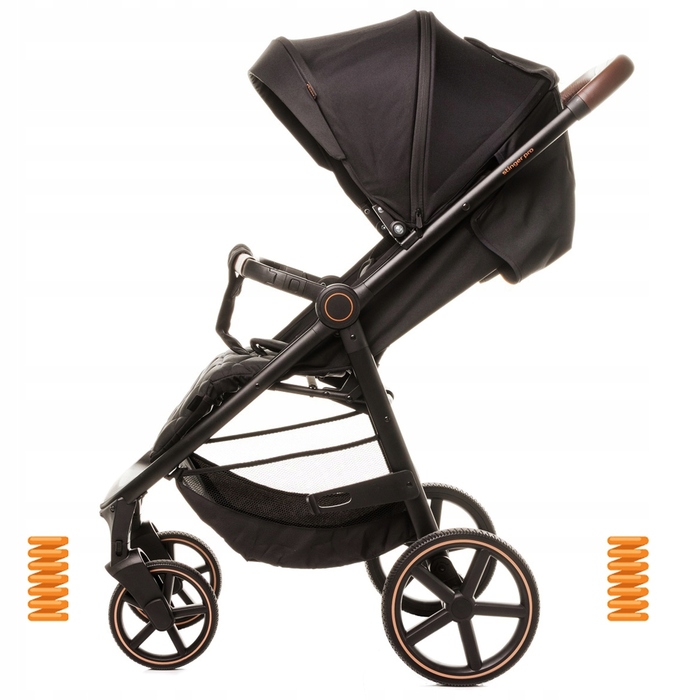Дитячий візок-прогулянка 4Baby Stinger PRO, гелеві колеса, алюмінієва рама, до 22 кг, Black