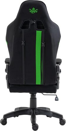 Крісло геймерське KRAKEN CHAIRS - ергономічне, тканинне, для комп'ютера, 130 кг, чорно-зелене