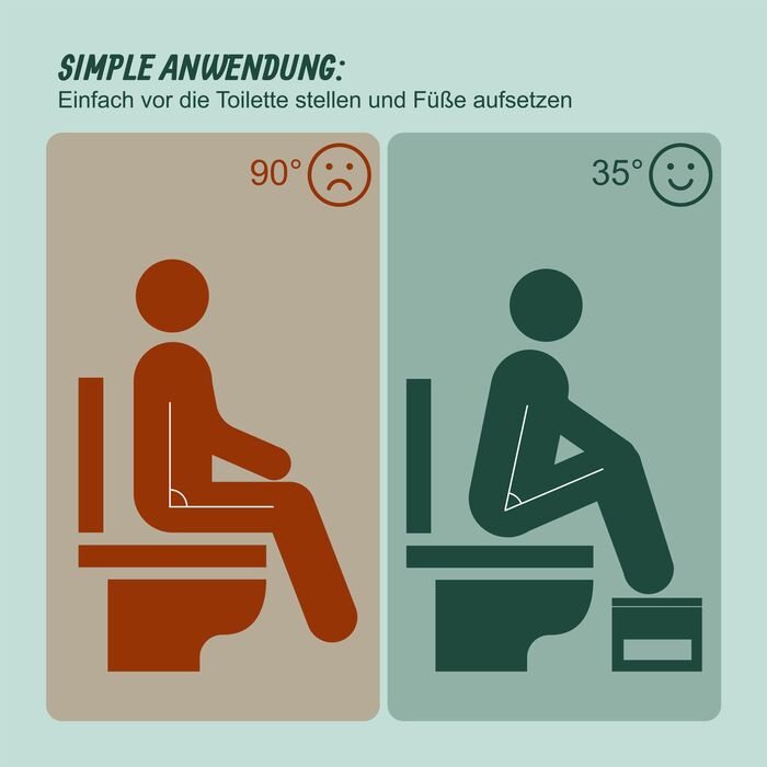 Підставка для ніг під час сидіння на унітазі Relaxdays, бамбук та метал