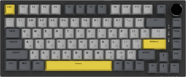 Дротова механічна клавіатура Ajazz AK820 Sea Salt Switch Black (AK820-SS-BGY)