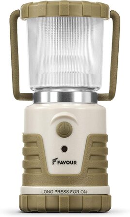 Світлодіодний ліхтар для кемпінгу IP64 водонепроникний, протиударний, портативний ліхтар для кемпінгу, працює від батареї, 4 різних режими освітлення, включаючи режим світіння, знімна кришка (250 люмен), 0434