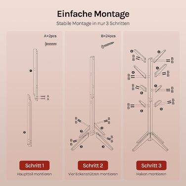 Вільхува Kleiderständer - дерев'яний вішак для одягу з 8 гачками, 180 см (білий)