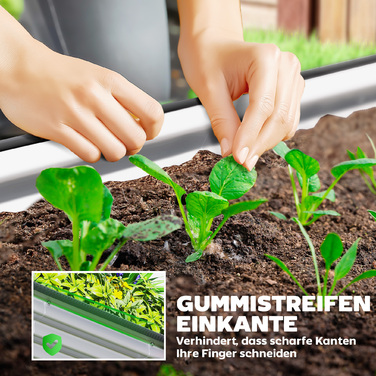 Набір з двох металевих квітників-стовпчиків 135 x 90 x 30 см, овальної форми, з гумовими стрічками