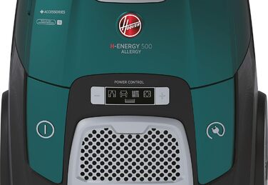 Пилголом Hoover HE520 Allergy з мішком 3,5 л, тихий (69 дBA), автоматична система видалення мішка, фільтр EPA, насадка для тварин