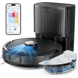 Робот-пилосос Vexilar W11 з функцією миття, 3 л, потужність 6000Pa, час роботи 180 хв, LiDAR навігація, 15 зон заборони, керування через додаток, для килимів та шерсті тварин Робот-пилосос Vexilar W11 з функцією миття, 3 л, потужність 6000Pa, час роботи 180 хв, LiDAR навігація, 15 зон заборони, керування через додаток, для килимів та шерсті тварин