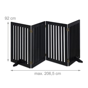 Захисний бар'єр Relaxdays чорного кольору, 92 см