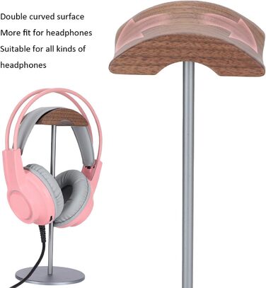 Підставка для навушників Cikonielf з натурального горіхового дерева та алюмінію