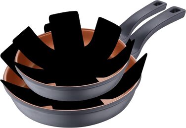 Набір сковорідок San Ignacio Bronze 2 шт. 20/28 см з антипригарним покриттям | Алюміній, Soft-Touch ручка