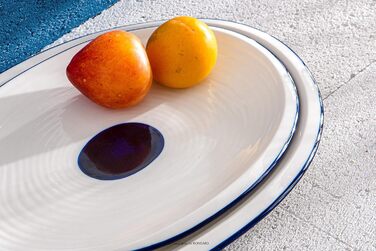 Набір посуду 6P - KROG Набір тарілок для мікрохвильової печі 18 шт. - тверда порцеляна ручної роботи - неправильної форми (27 шт. )