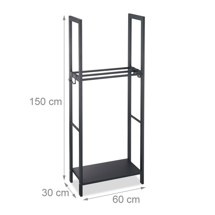 Стійка для дров Relaxdays з 2 полицями