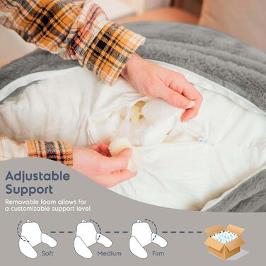 Підкушник Nestlé Pelz для читання та відпочинку в ліжку, штучне хутро, з підлокітниками, для дорослих та дітей, салатовий колір