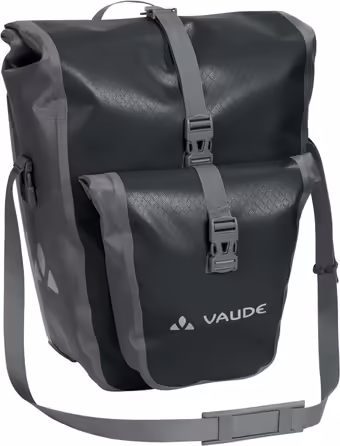 Велосипедна сумка на багажник VAUDE Aqua Back Plus 25 л, водонепроникна, чорна, для заднього колеса, проста установка, зроблено в Німеччині
