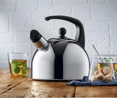 Чайник-свисток WMF Flötenkessel 2.0 л з флейтою, з нержавіючої сталі Cromargan, полірований, індукційний