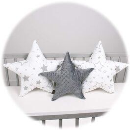 Набір подушок PaLulli з 3 упаковок, декоративні подушки у вигляді зірочок ø 40 см і 2 x ø 50 см, декоративні подушки у вигляді зірочок для дитячої кімнати, дитяча декоративна подушка