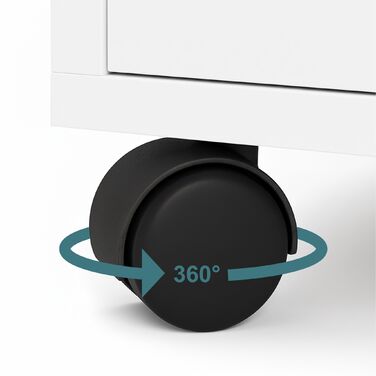 Relaxdays Роликовий контейнер з шухлядами та відсіками