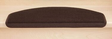 Ступінчасті килимки Metzker Vorwerk Uni Antares напівкруглі 65x24x4 см (кавово-коричневі, 28 шт.)