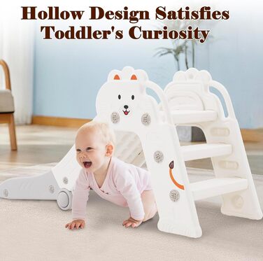 Дитяча гірка складана з підлокітниками сіра для дому та вулиці