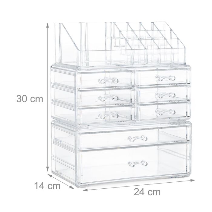 Організатор для макіяжу Relaxdays з 8 висувними ящиками