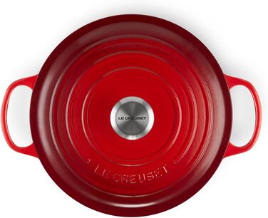 Le Creuset Високий круглий гусчар з чавуну, 26 см, червоний