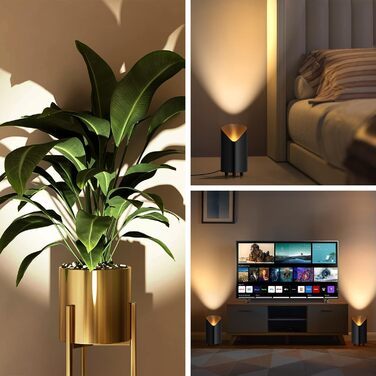 Світлодіодний прожектор LED Uplight Spot 7W чорний для підсвічування, з лампою GU10 500LM, тепле світло 3000K, з ножним вимикачем