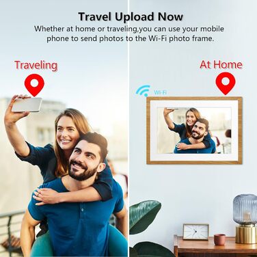 Цифровий фоторамка Frameo з Wi-Fi, 10.1 дюйма, 32GB, сенсорний екран, автоповорот, сумісність з додатком Frameo
