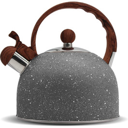 Чайник в стилі ретро з нержавіючої сталі з канелюрами для заварювання води, чайник об'ємом 2,5 літра для