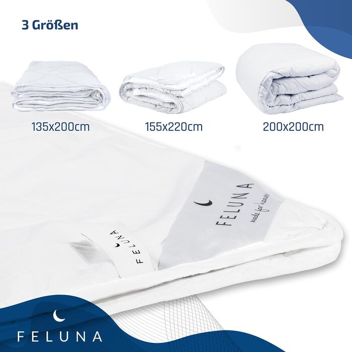 Ковдра зимова Feluna® з верблюжої вовни, 135x200 см | Зимова ковдра з верблюжим пухом
