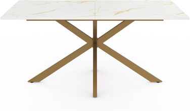 Обідній стіл Alix, прямокутний, 8 місць, металеві ніжки 