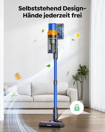 Акумуляторний пилосос SunSare бездротовий 600W 50000Pa 65хв з насадкою 1м, аромафункцією, гнучким шлангом, тримачем для зарядки, автоматичним режимом для підлоги, килимів, шерсті тварин