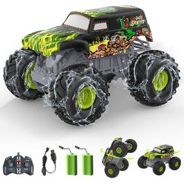 RC Автомобіль Feimuosi 1:18 позашляховик, 2.4GHz, 2 акумулятори, 20 км/год, світлодіоди, армійський зелений - іграшка для дітей та дорослих