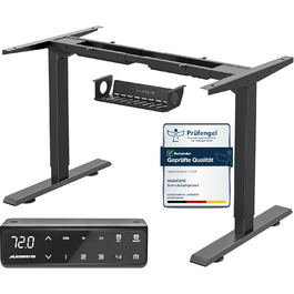 Регульований за висотою електричний стіл MAIDeSITe з 2 моторами, 4 пам'яттю та захистом від зіткнення (чорний), 72-120 см