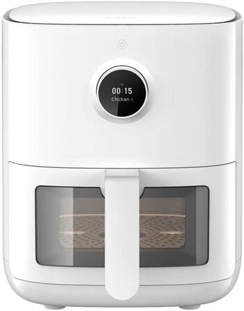 Фритюрниця Mi Smart Air Fryer Pro 4 л, 4 літри, 1600 Вт, 100 рецептів, прозоре вікно, білий