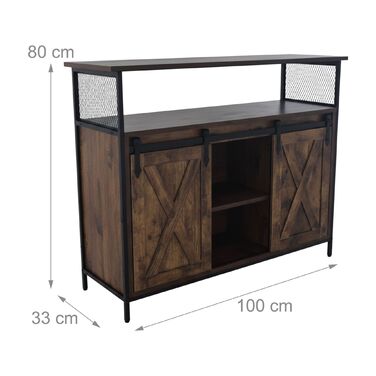 Тумба з розсувними дверцятами Relaxdays