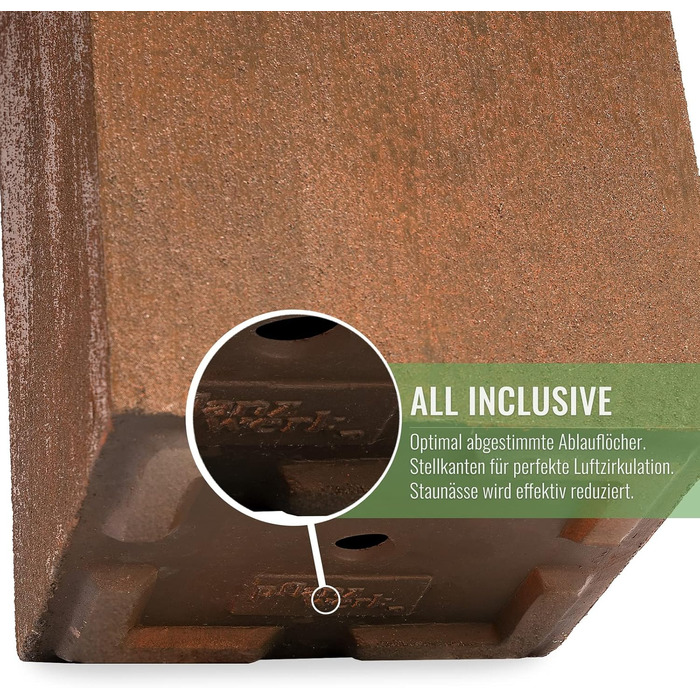 Планцверк® Вазон для рослин з фібергласу конічної форми Rost 70x33x33см - морозостійкий, преміум-якість, з ефектом лотоса