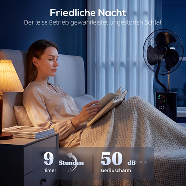 Багатофункціональний вентилятор 4-в-1 з водяним туманом, очищувачем повітря, захистом від комарів, таймером на 9 годин, 3 режимами та дистанційним керуванням. Чорний