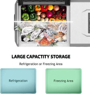 Автомобільний холодильник Alpicool CX50 50л компресорний, портативний, з USB, колесами та телескопічною ручкою для авто, кемпінгу, вантажівок, човнів