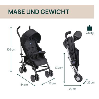 Дитяча коляска Chicco Echo, зелена, для дітей до 22 кг, регульована спинка, великий сидіння, захист від ударів, знімний капюшон, дискові гальма, поворотні колеса