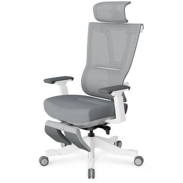 Крісло Mealux S6 Air Fabric Grey White (арт. HF-S6 F/GW)